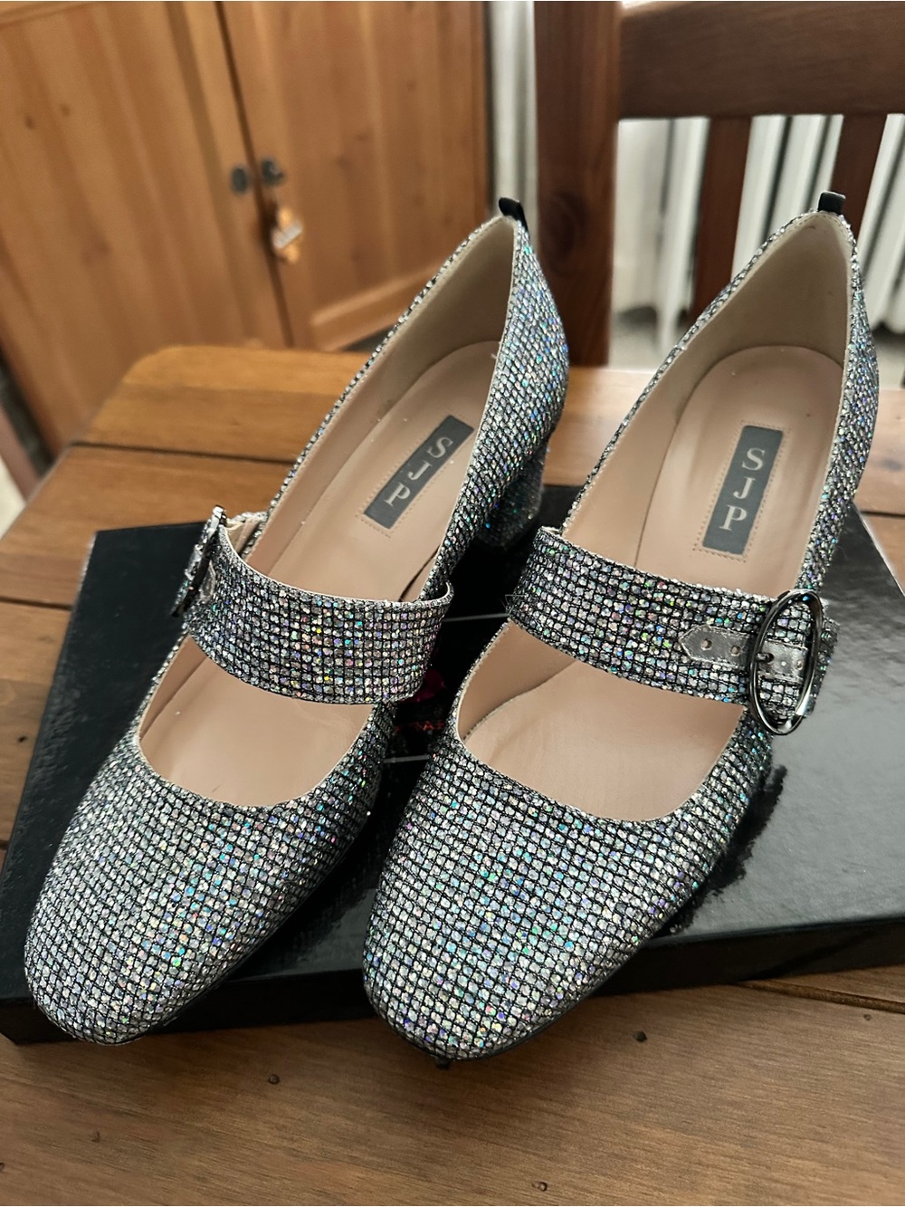 SJP by Sarah Jessica Parker Tartt Mary Jane Heels Scintilate 7.5